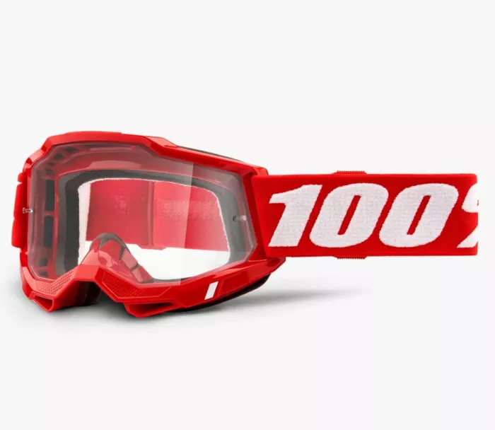 Motokrosové okuliare 100% accuri 2 red/white goggle clear lens