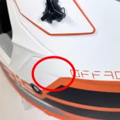 Motokrosová helma Acerbis Linear orange/white přilba vel. XL