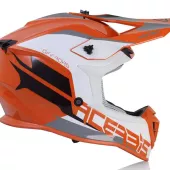 Motokrosová helma Acerbis Linear orange/white přilba vel. XL