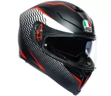 Helma na moto AGV K5 S MULTI MPLK THUNDER MATT BLACK/WHITE/RED