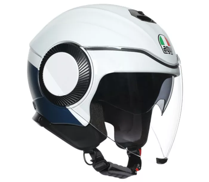 Helma na moto AGV ORBYT E2205 MULTI MATT LIGHT GREY/EBONY/WH vel. S