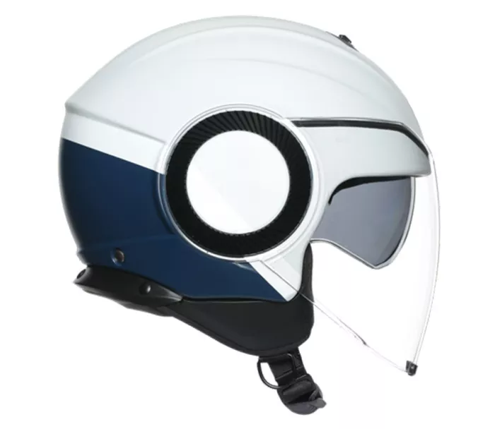 Helma na moto AGV ORBYT E2205 MULTI MATT LIGHT GREY/EBONY/WH vel. S