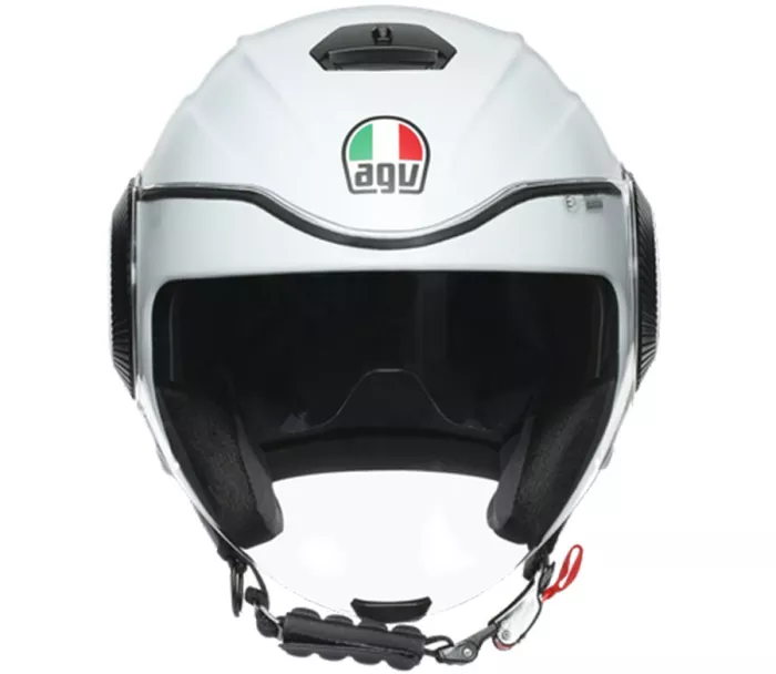 Helma na moto AGV ORBYT E2205 MULTI MATT LIGHT GREY/EBONY/WH vel. S