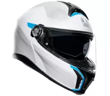 Helma na moto AGV TOURMODULAR MULTI MPLK FREQUENCY LIGHT GREY/BLUE vel. XL