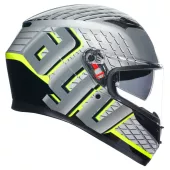 AGV K3 E2206 MPLK FORTIFY GREY/BLACK/YELLOW FLUO vel. XL