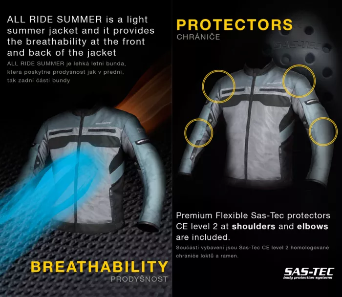 Bunda na motorku Trilobite All Ride Summer Tech-Air grey
