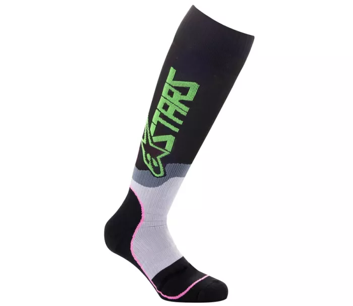 Ponožky Alpinestars MX Plus-2 black/green/pink