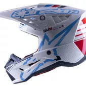 Motokrosová helma Alpinestars S-M5 Action white/blue glossy