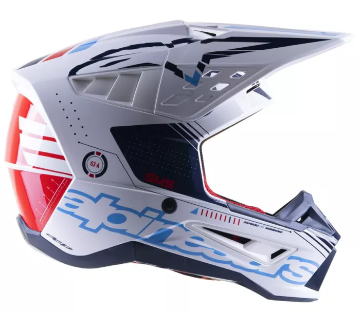 Motokrosová helma Alpinestars S-M5 Action white/blue glossy vel. XL