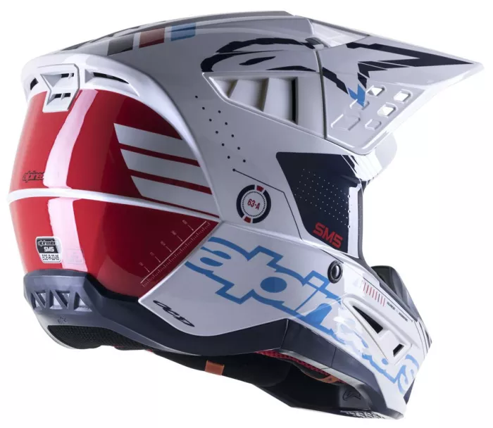 Motokrosová helma Alpinestars S-M5 Action white/blue glossy vel. XL