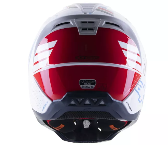 Motokrosová helma Alpinestars S-M5 Action white/blue glossy vel. XL