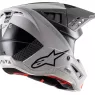 Motokrosová prilba Alpinestars S-M5 Rayon 2021 light grey / black / silver
