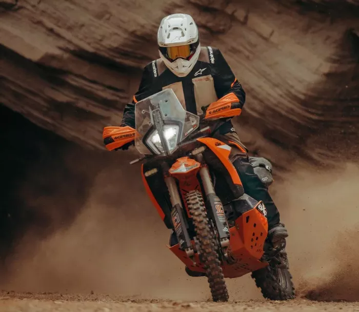 Nohavice na moto Alpinestars Andes V4 Drystar walnut/black