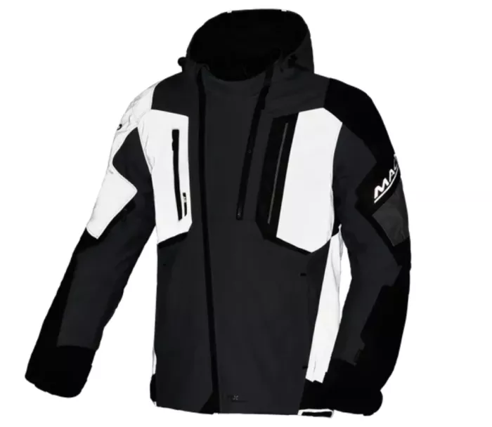 Macna Angle 2.0 light grey/fluo yellow men jacket vel.3XL