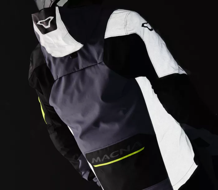 Macna Angle 2.0 light grey/fluo yellow men jacket vel.3XL