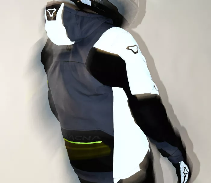 Macna Angle 2.0 light grey/fluo yellow men jacket vel.3XL