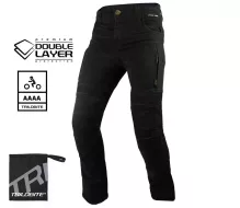 Pánske nohavice Trilobite Parado doublelayer AAAA slim fit men jeans short black level 2 (skrátené)