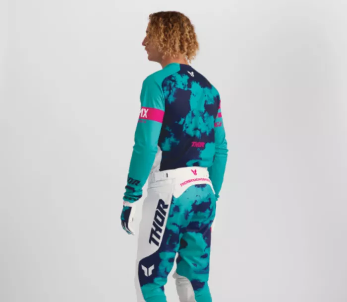 Pánsky dres Thor Launchmode Bleach white/aqua