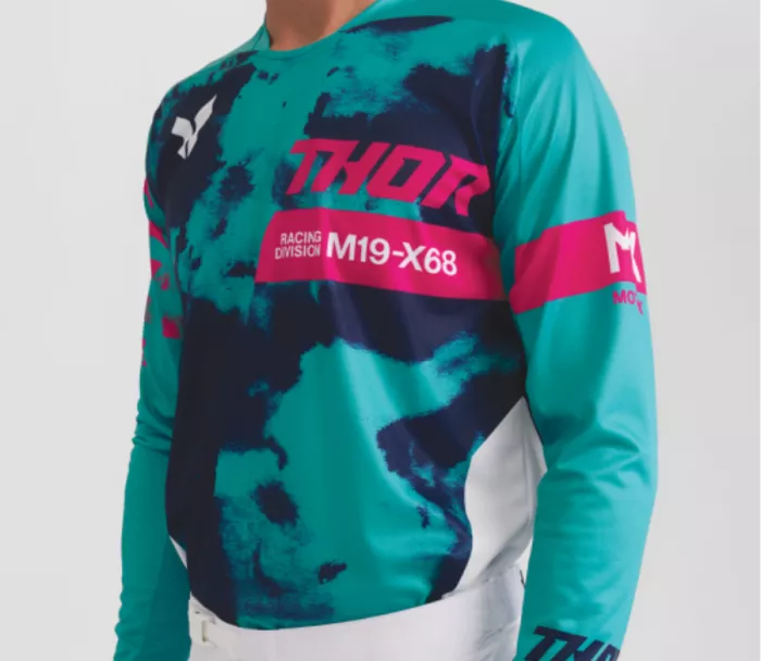 Pánsky dres Thor Launchmode Bleach white/aqua