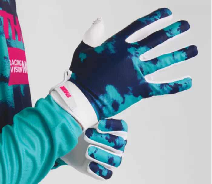 Thor 3332 - 1914 Youth Launchmode Bleach rukavice white/aqua vel.S