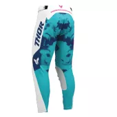 Motokrosové nohavice Thor Launchmode Bleach white/aqua