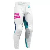 Motokrosové nohavice Thor Launchmode Bleach white/aqua