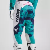 Motokrosové nohavice Thor Launchmode Bleach white/aqua