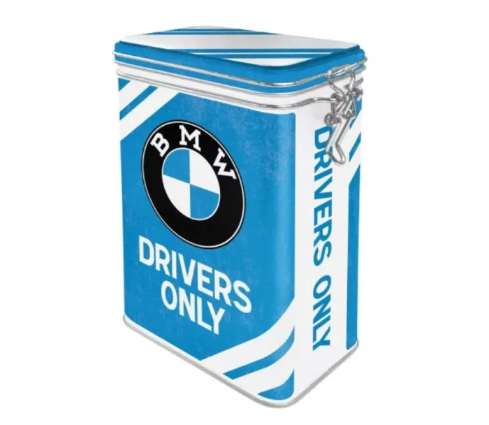 Plechová dóza s klipom BMW Drivers Only