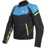 Bunda na motorku Dainese BORA AIR TEX black/blue/yellow fluo