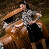 Dámska sukňa Rusty Pistons Cascade black jeans