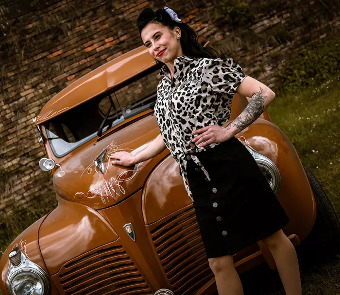Dámska sukňa Rusty Pistons Cascade black jeans