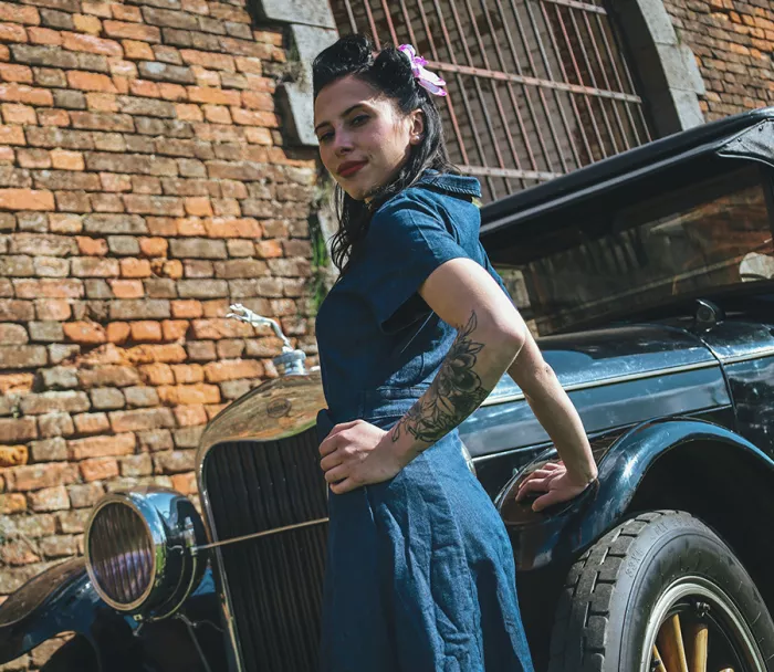 Dámske šaty Rusty Pistons Toimi jeans