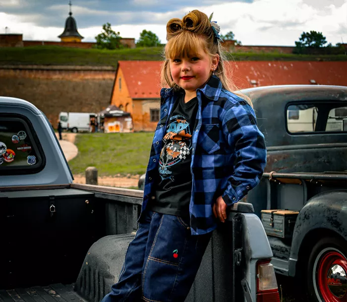 Detská košeľa Rusty Pistons Field shirt dark blue