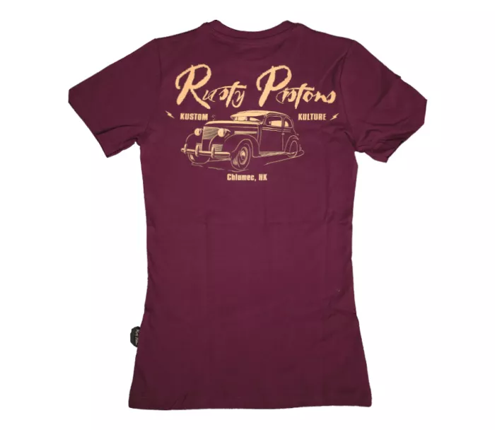 Dámske tričko Rusty Pistons Master 85 burgundy