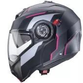 Helma na moto Caberg Duke Evo Move matt gun metal/black/fuchsia vel.M