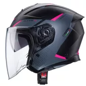 Helma na motorku Caberg Flyon II black/grey/fuchsia vel´. M