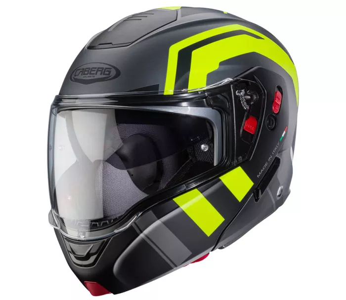 Helma na moto Caberg Horus X Road matt gun metal/black/yellow fluo vel. L