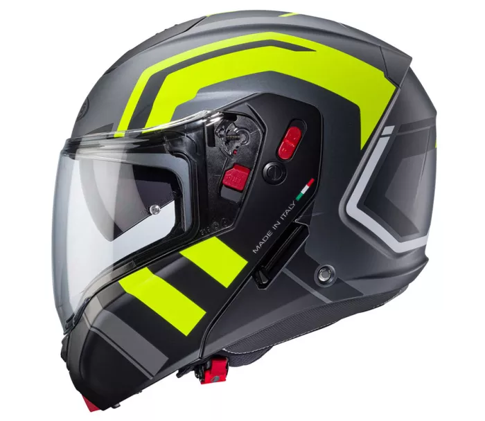 Helma na moto Caberg Horus X Road matt gun metal/black/yellow fluo vel. L