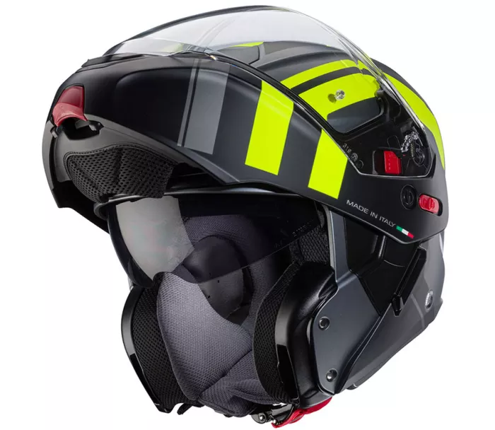 Helma na moto Caberg Horus X Road matt gun metal/black/yellow fluo vel. L