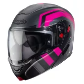 Helma na moto Caberg Horus X Road matt gun metal/black/fuchsia vel. S