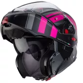 Helma na moto Caberg Horus X Road matt gun metal/black/fuchsia vel. S