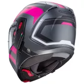 Helma na moto Caberg Horus X Road matt gun metal/black/fuchsia vel. S