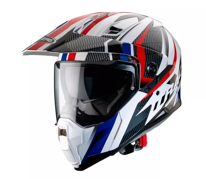 Helma na motorku Caberg XTRACE SAVANA white/red/blue vel. XL