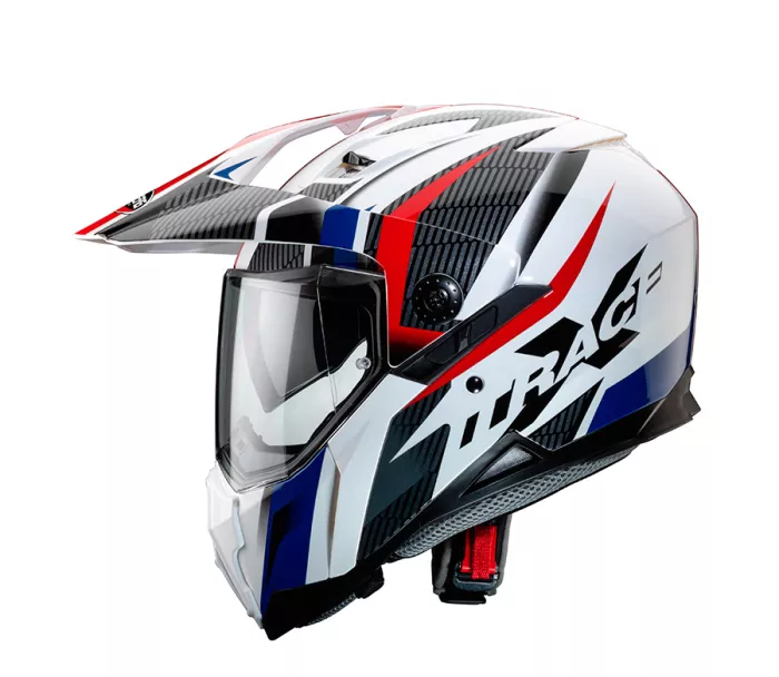 Helma na motorku Caberg XTRACE SAVANA white/red/blue vel. XL