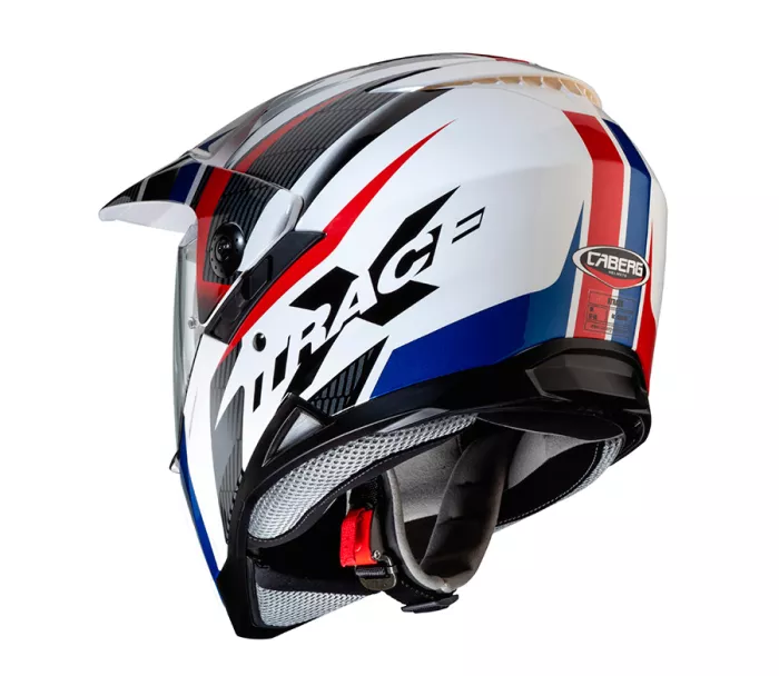 Helma na motorku Caberg XTRACE SAVANA white/red/blue vel. XL