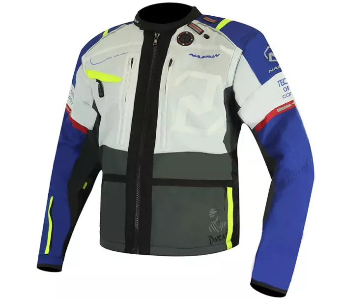 Bunda na moto Nazran Cavell Dakar white/blue/grey Tech-Air® compatible