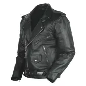 Kožená bunda na motorku Nazran Chopper black vel. L