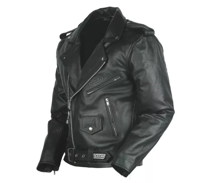 Kožená bunda na motorku Nazran Chopper black vel. L