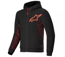 Pánska mikina na moto Alpinestars Chrome Air sport black/fluo red