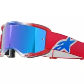 Okuliare na motokros Alpinestars Vision 5 Corp red/white/blue/mirror blue